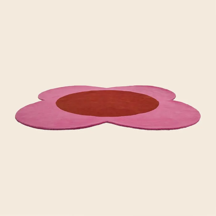 Flower Spot Rug Pink/Red