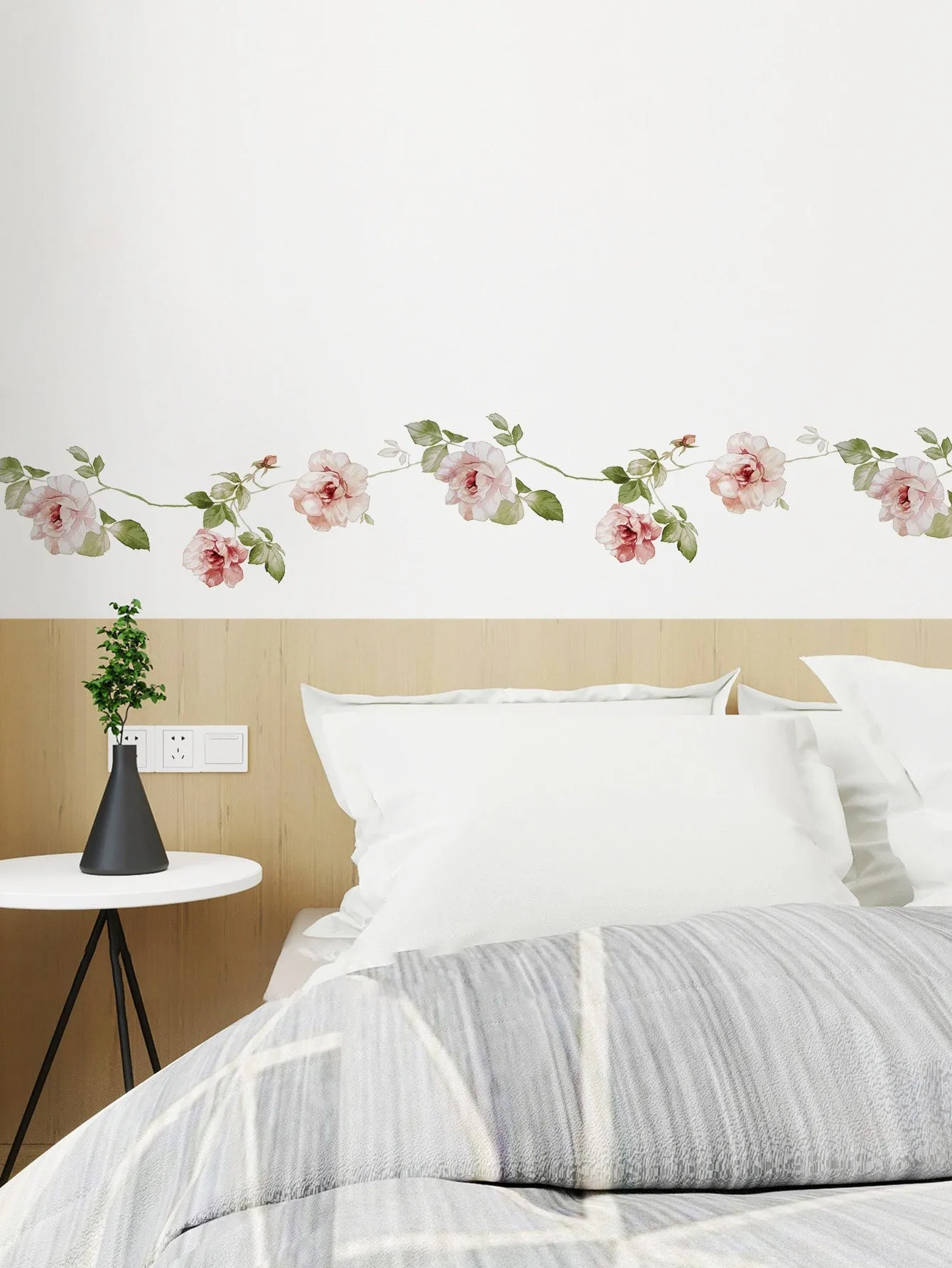 Flowers Vine Wall Sticker Decorative Wall Art Decal Creative Design for Home