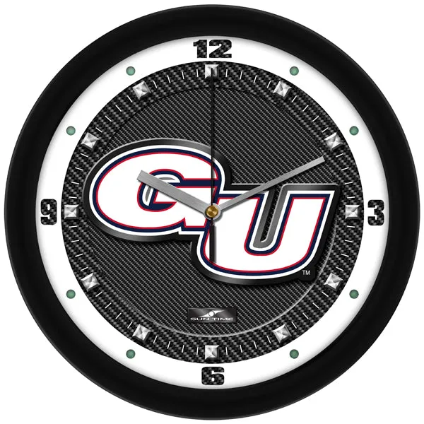 Gonzaga Wall Clock - Carbon Fiber Textured