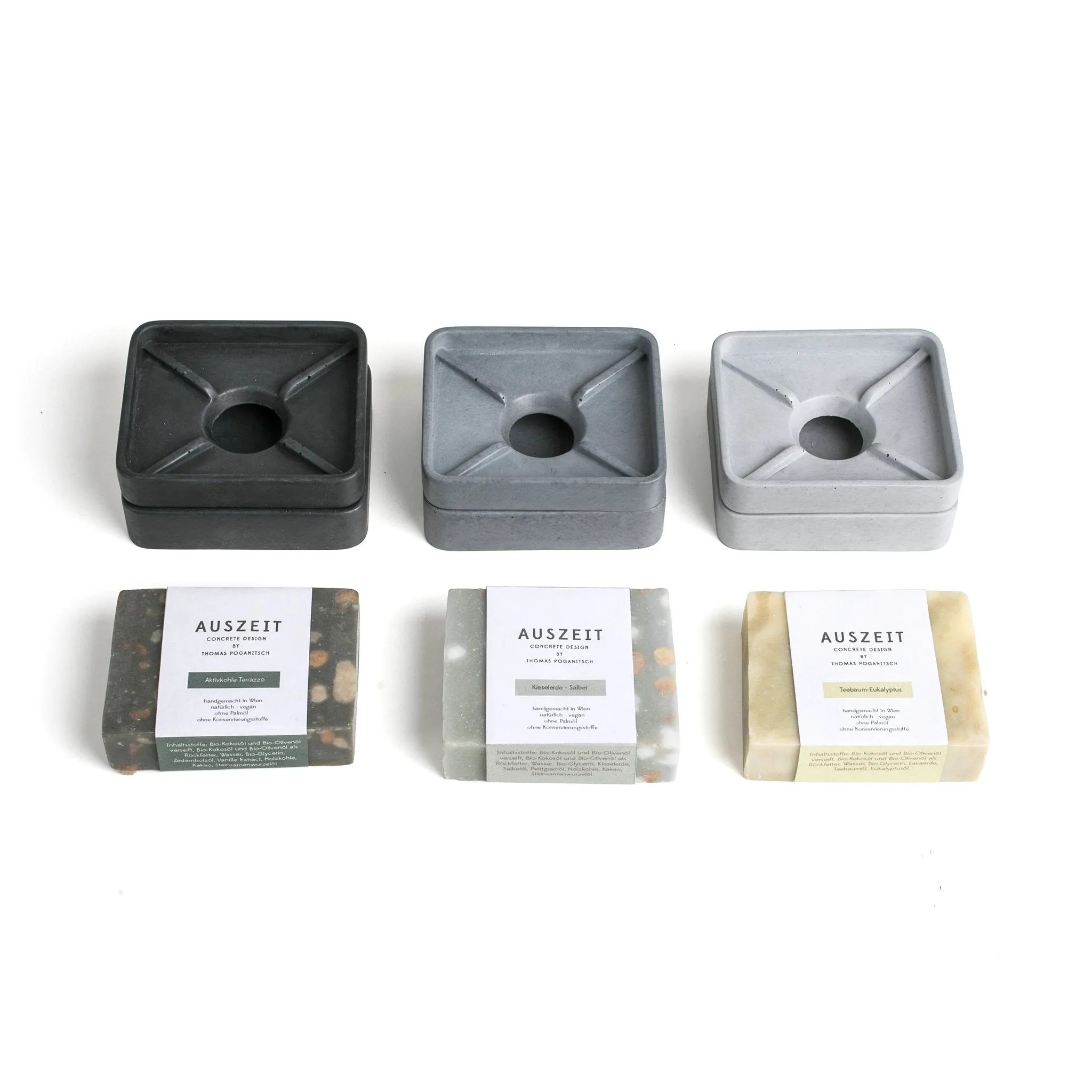 Grey Concrete Soap Stand w/ Vegan Soap