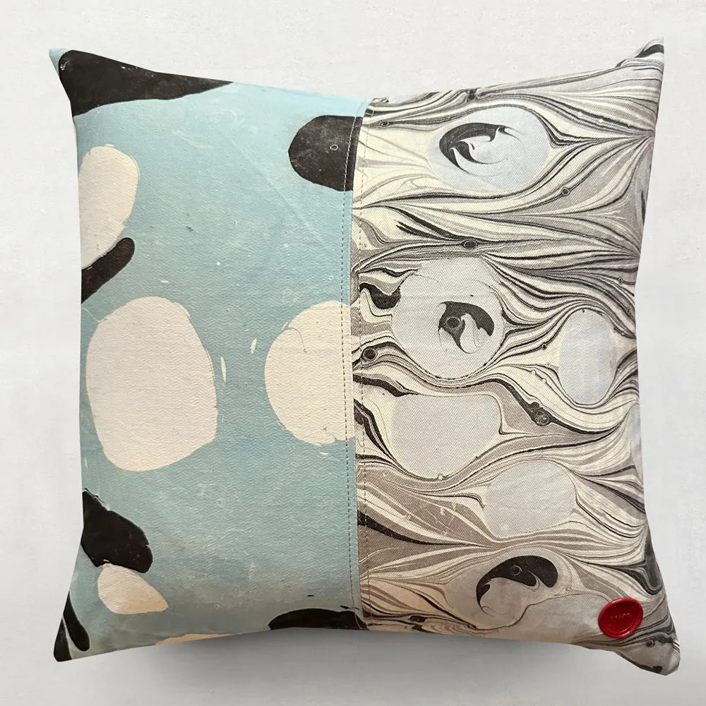 Hand Marbled One of a Kind Pillow No. MP603