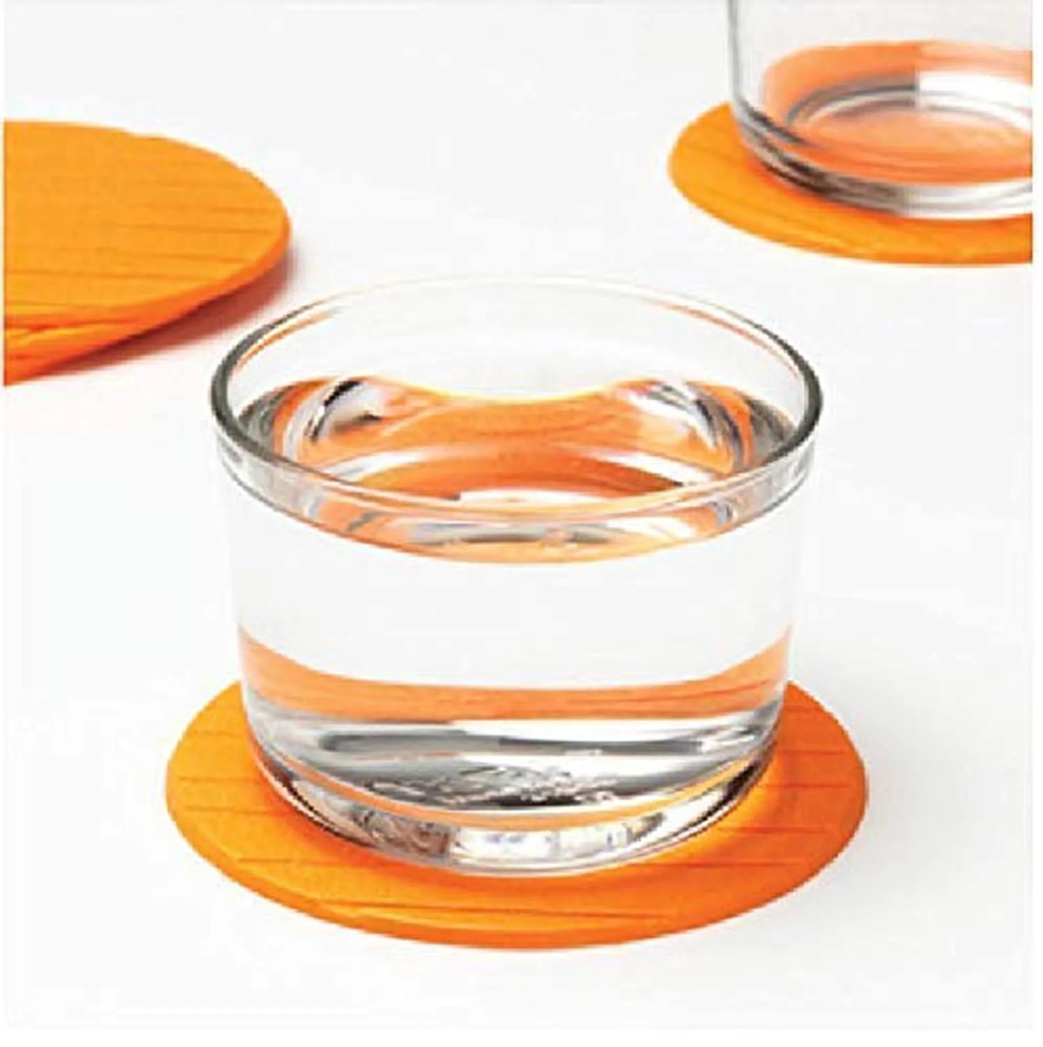 Heart Home Soft EVA Foam Set of 6 Pcs Non Slip Heat Insulation Coasters for Tea Coffee Cups Mugs Beer Cans Bar Glass (Orange)-HS_38_HEARTH21353