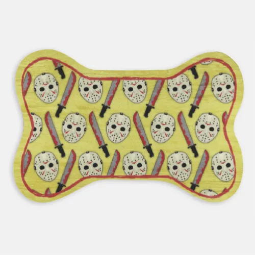 Jason Dog Mat - Yellow Bone Shaped