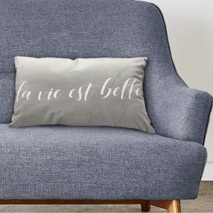 La vie est belle Velvet Cushion