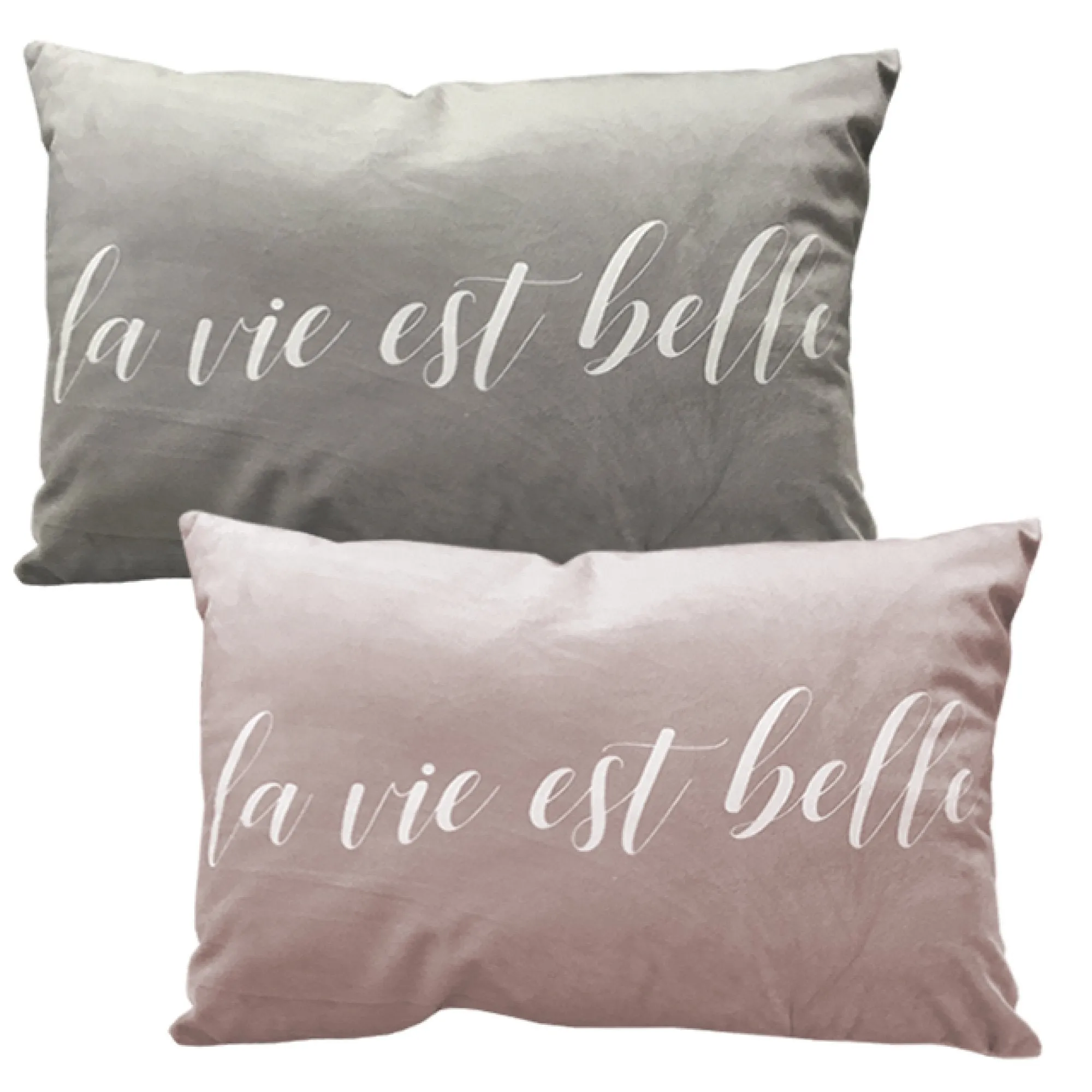 La vie est belle Velvet Cushion