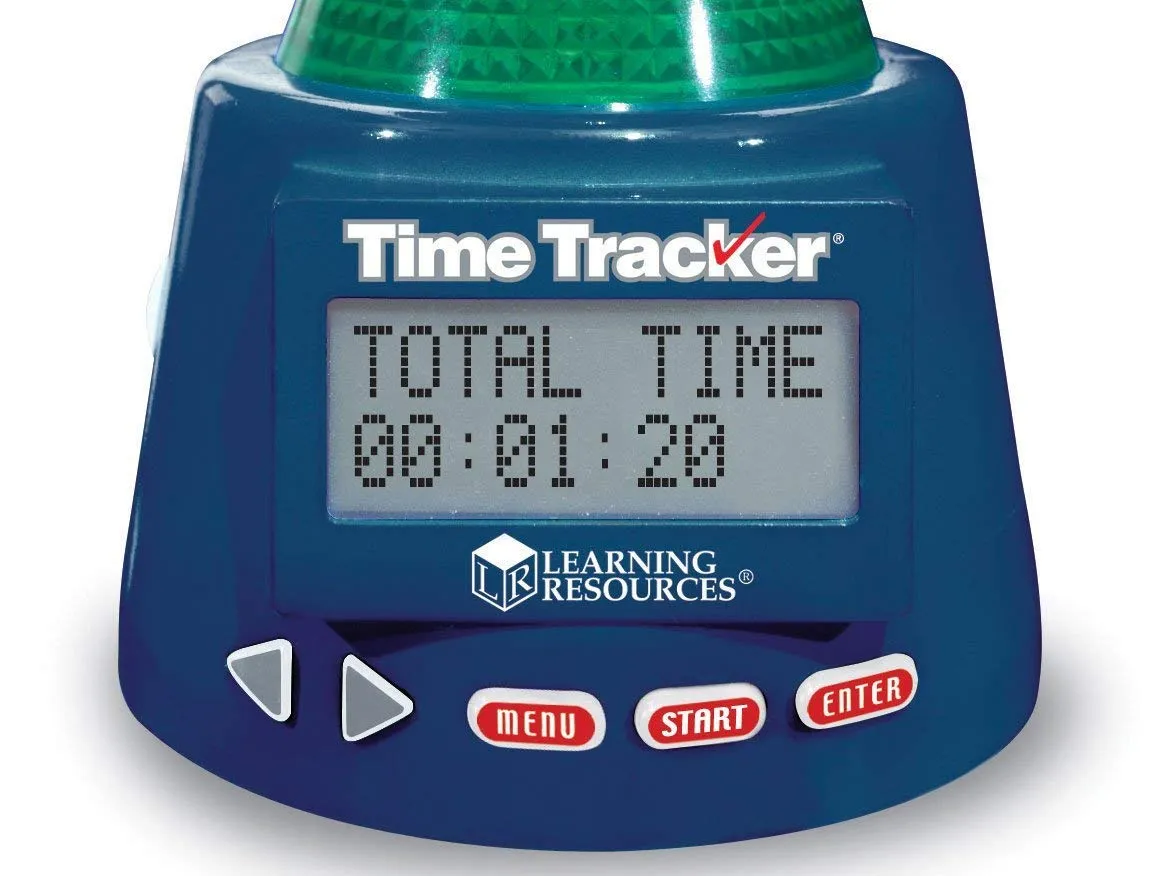 Learning Resources Time Tracker Visual Timer Clock Classroom Alarm