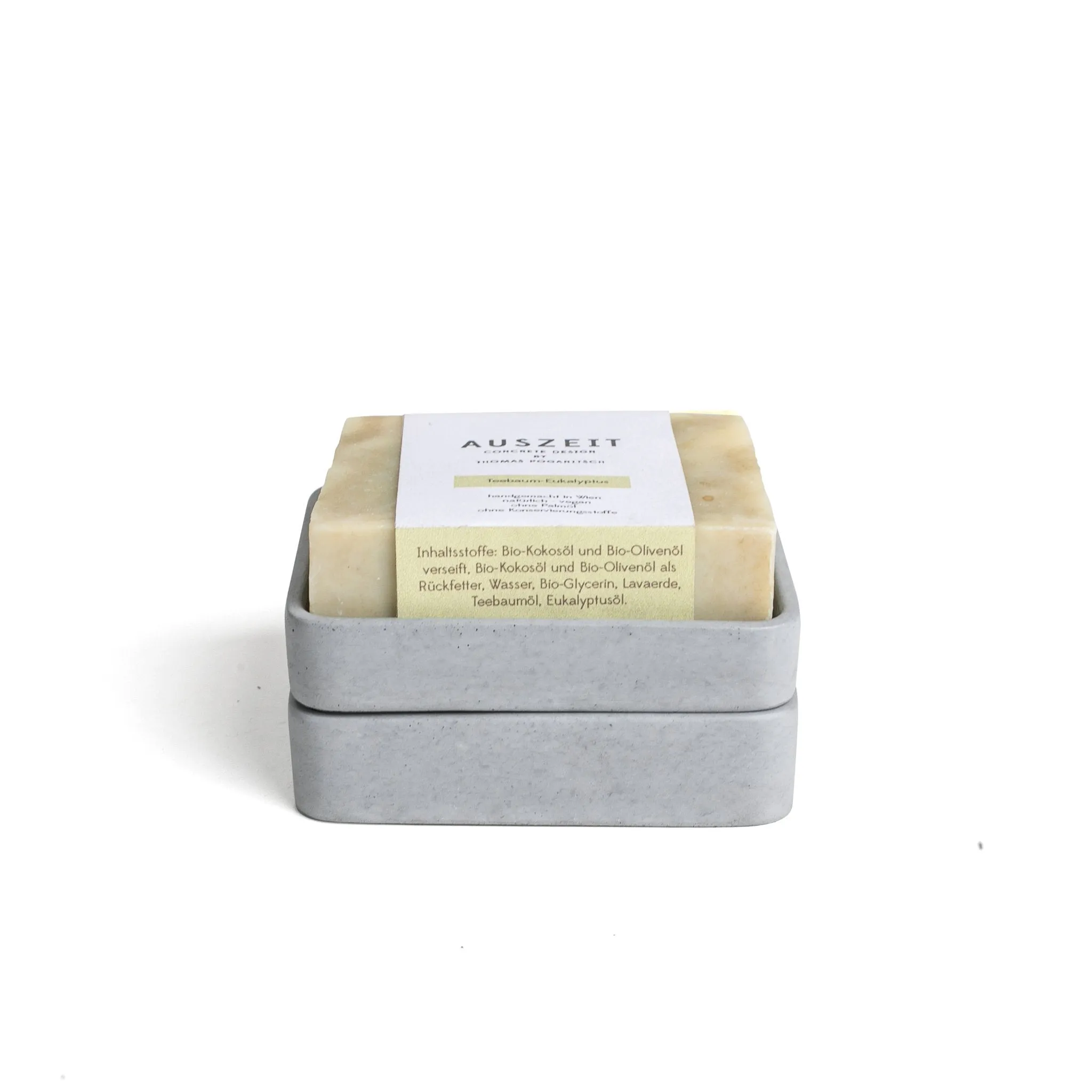 Light Grey Concrete Soap Stand w/ Vegan Soap