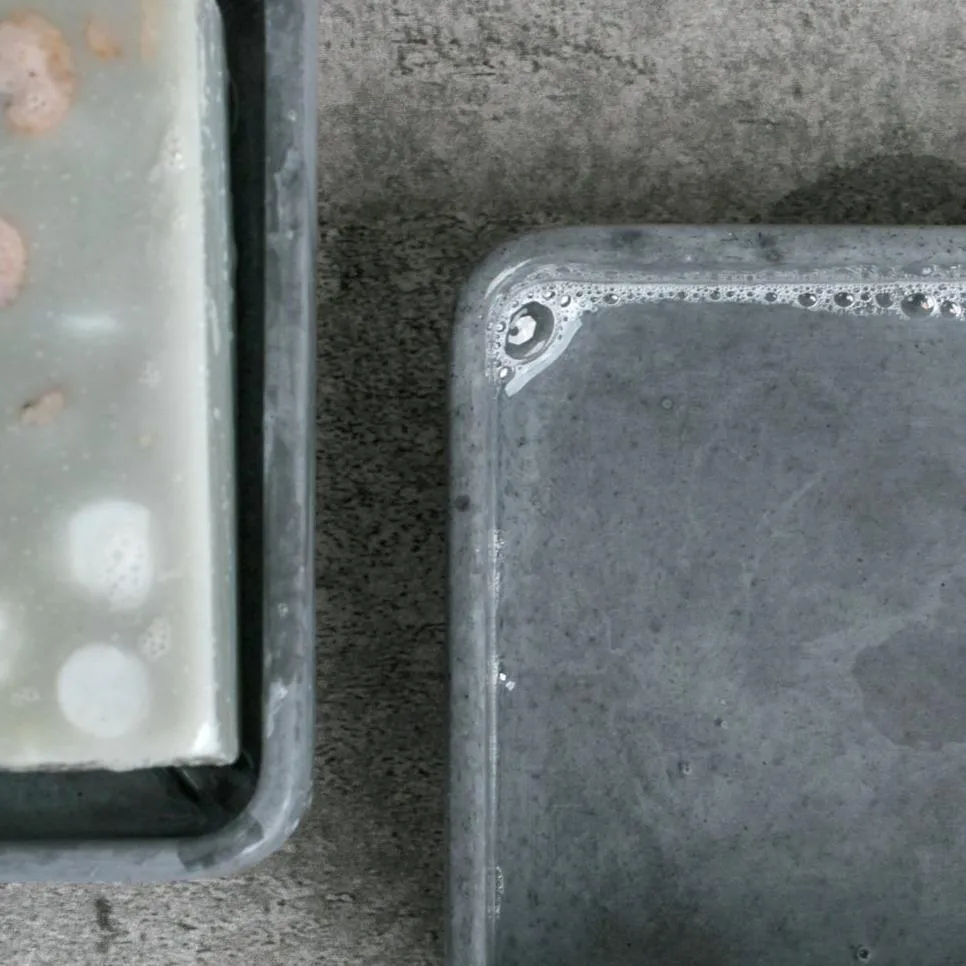 Light Grey Concrete Soap Stand w/ Vegan Soap