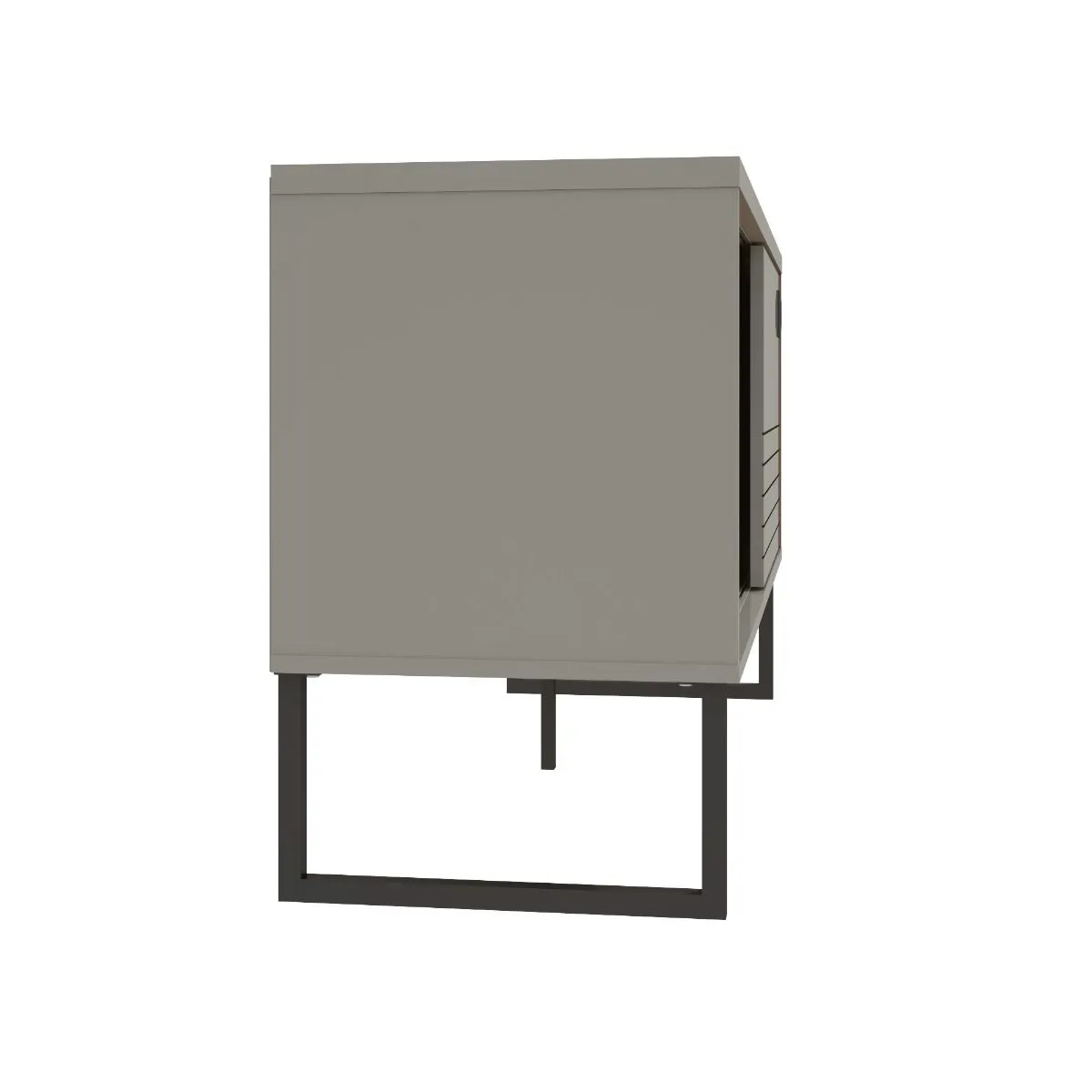 Loft 47.24 Modern TV Stand with Steel Legs in Grey and Wood