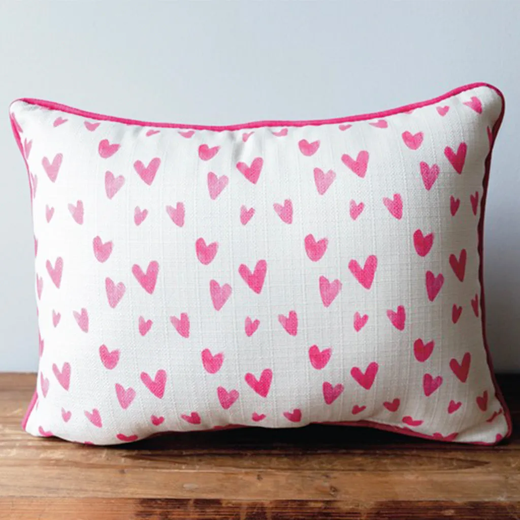 Love Block Rectangle Pillow with Backing