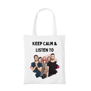 Maroon 5 Tote Bag - Keep Calm And Listen To M5