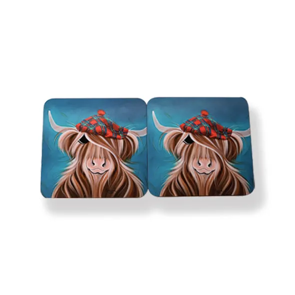 McMoo Hamish Coasters (Set of 6 in CDU) (CO11HAM)