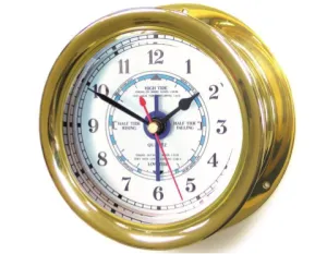 Meridian Zero Capstan Range Tide Clock - Brass