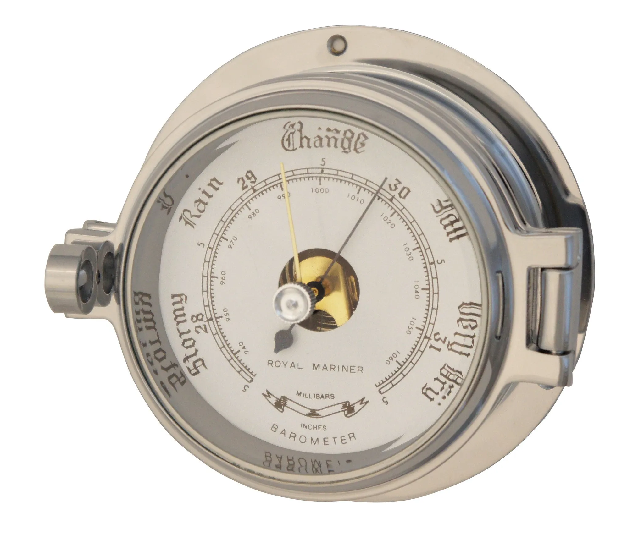 Meridian Zero Channel Range Polished Chrome Barometer 3"/75mm