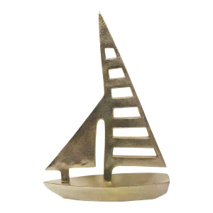 Metal 15"H Sailboat, Gold