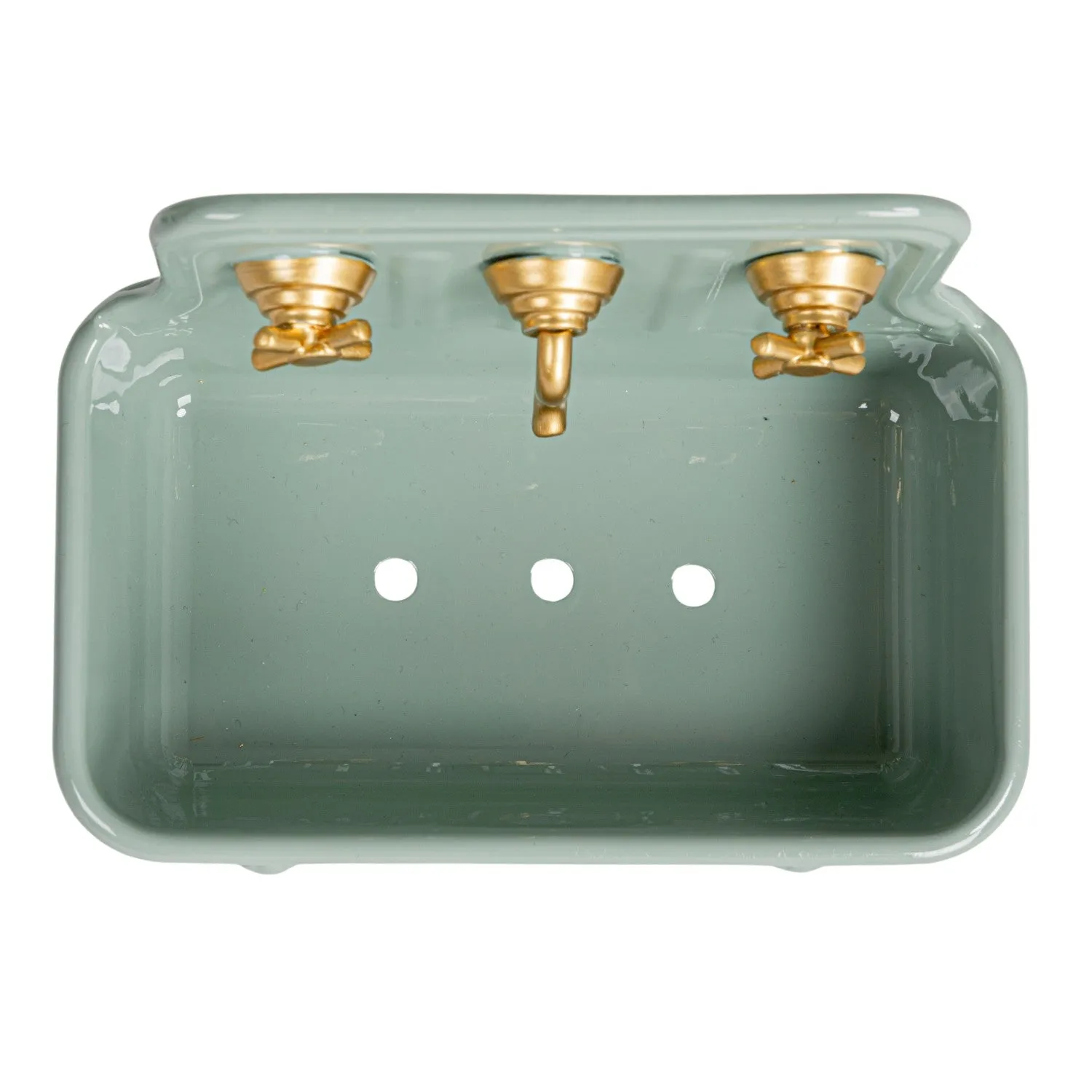 Metal Sink Soap Dish w/ Faucet