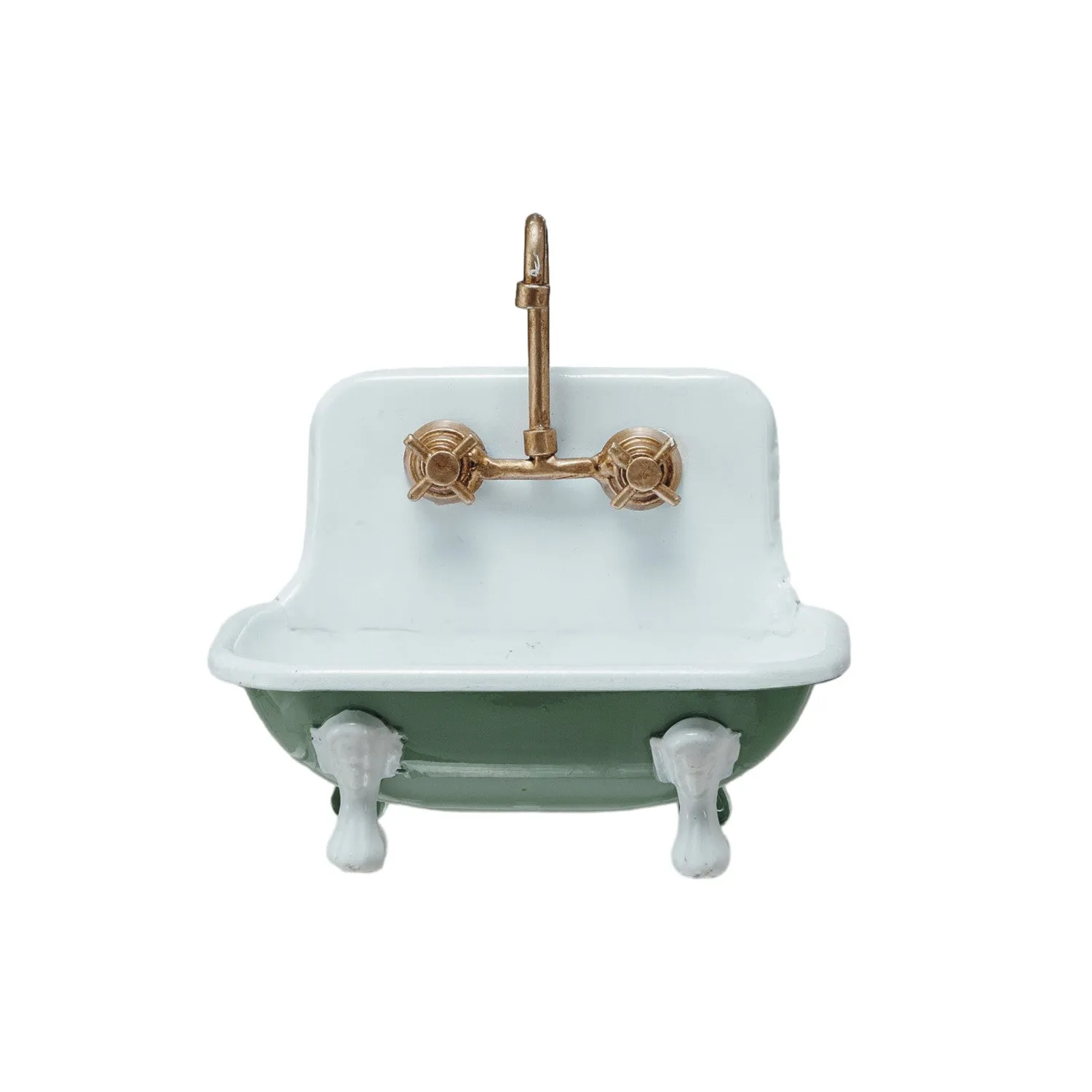 Metal Sink Soap Dish w/ Faucet