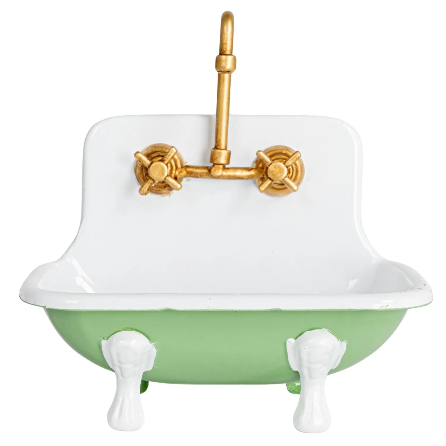 Metal Sink Soap Dish w/ Faucet