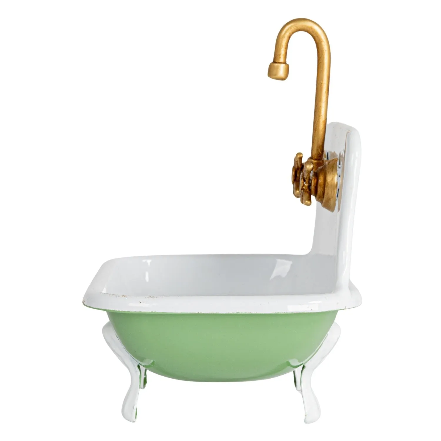 Metal Sink Soap Dish w/ Faucet