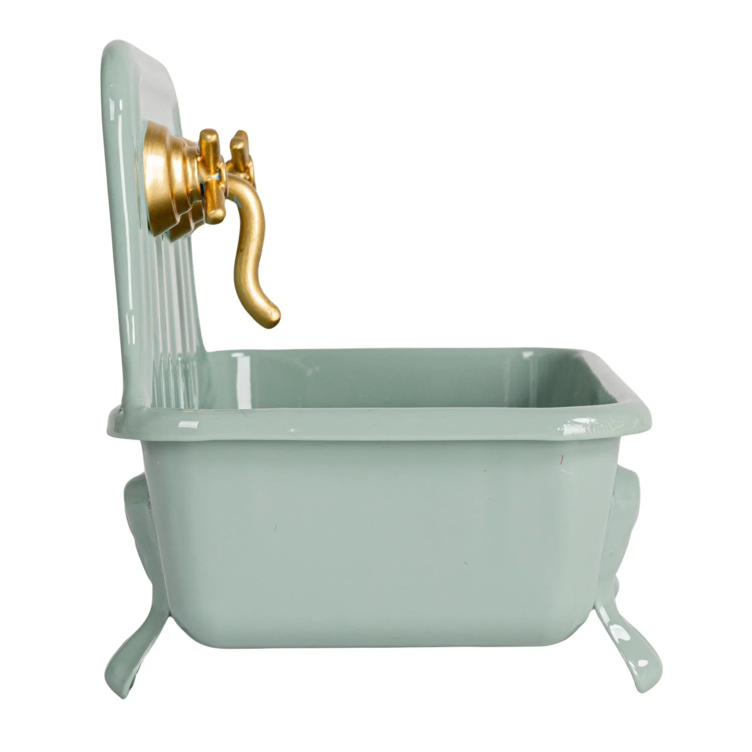 Metal Sink Soap Dish w/ Faucet