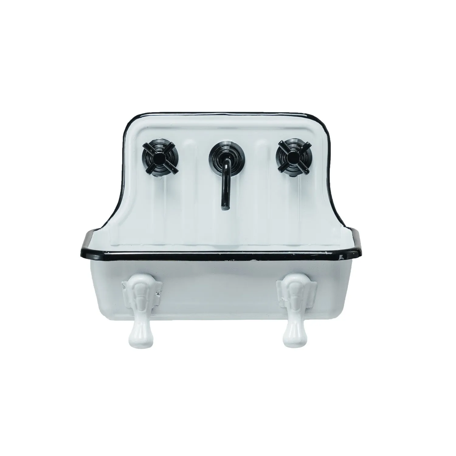 Metal Sink Soap Dish w/ Faucet