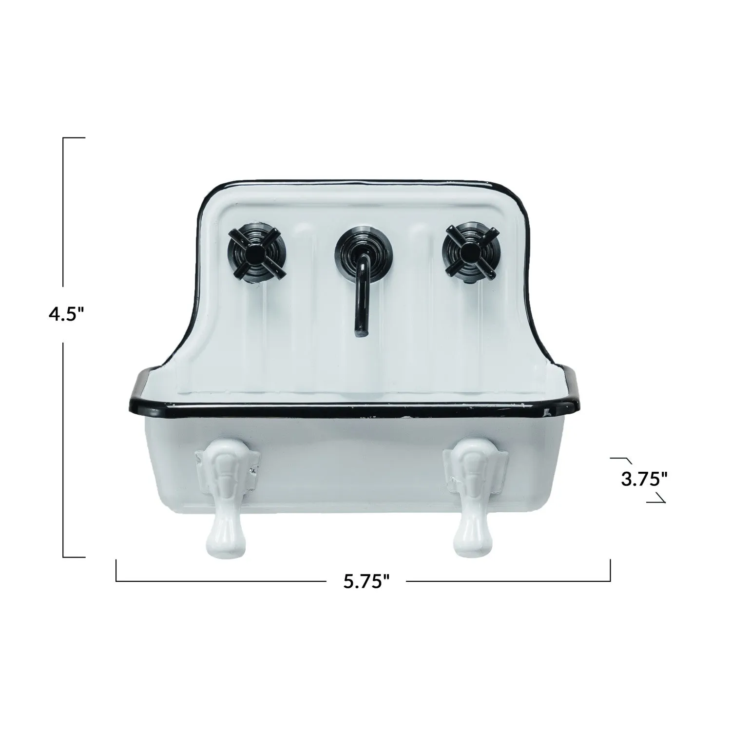 Metal Sink Soap Dish w/ Faucet