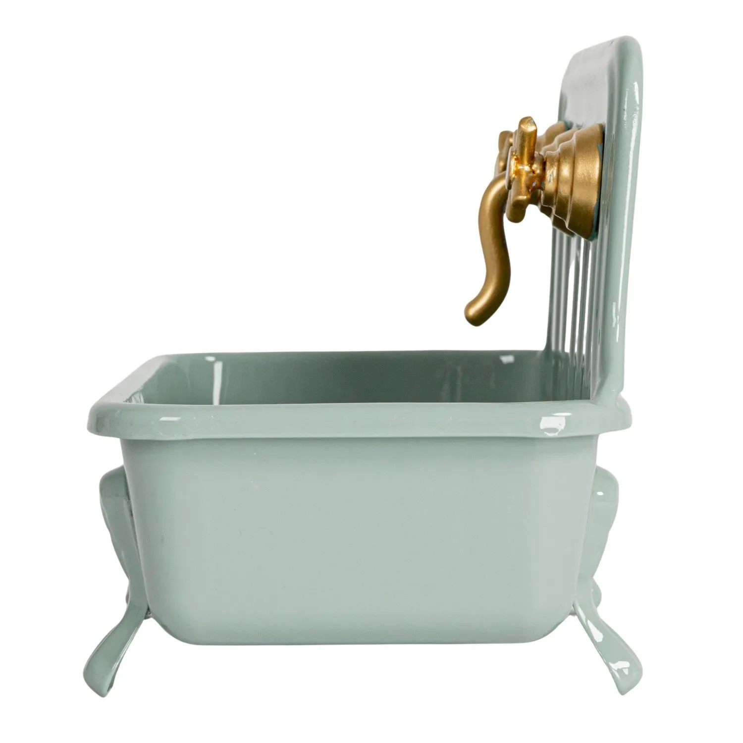 Metal Sink Soap Dish w/ Faucet