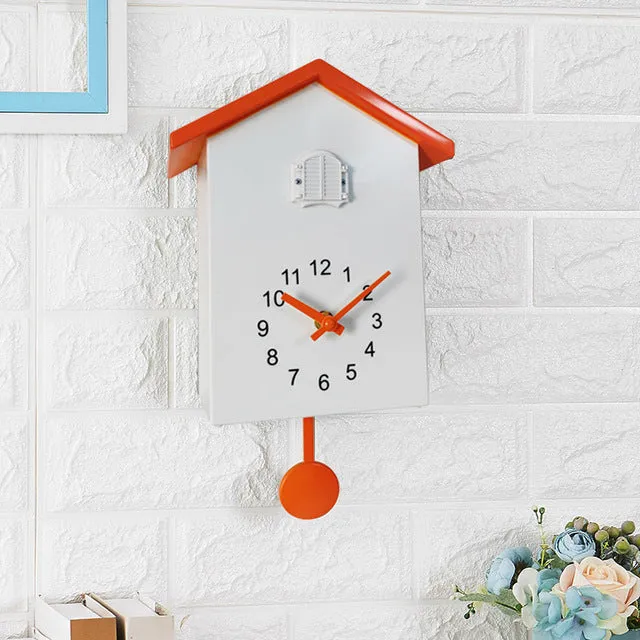 Modern Horologe Quartz Wall Clock Of 20x25cm With Cuckoo Bird With For Home Decoration Or Office Hanging Gifts