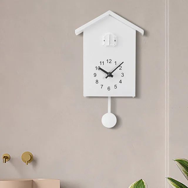 Modern Horologe Quartz Wall Clock Of 20x25cm With Cuckoo Bird With For Home Decoration Or Office Hanging Gifts