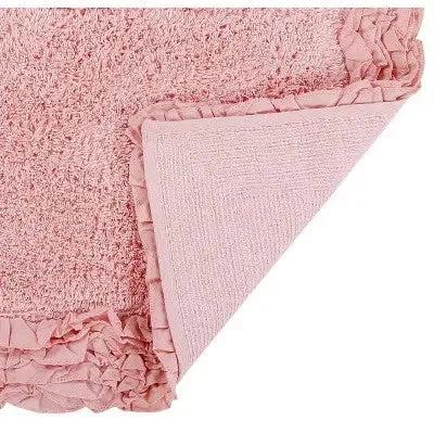 New - 24"x40" Shaggy Border Collection Bath Rug Pink - Better Trends