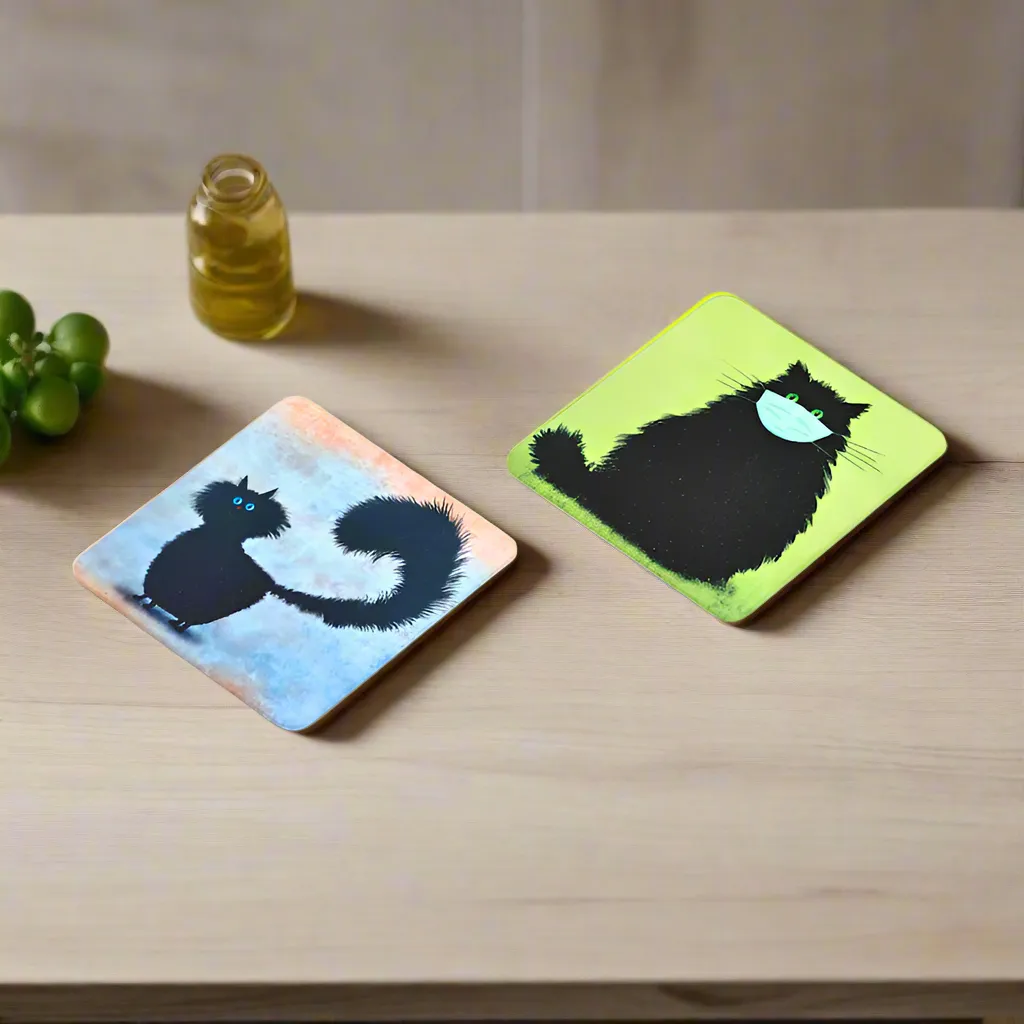 Novelty Funny Cat Coasters