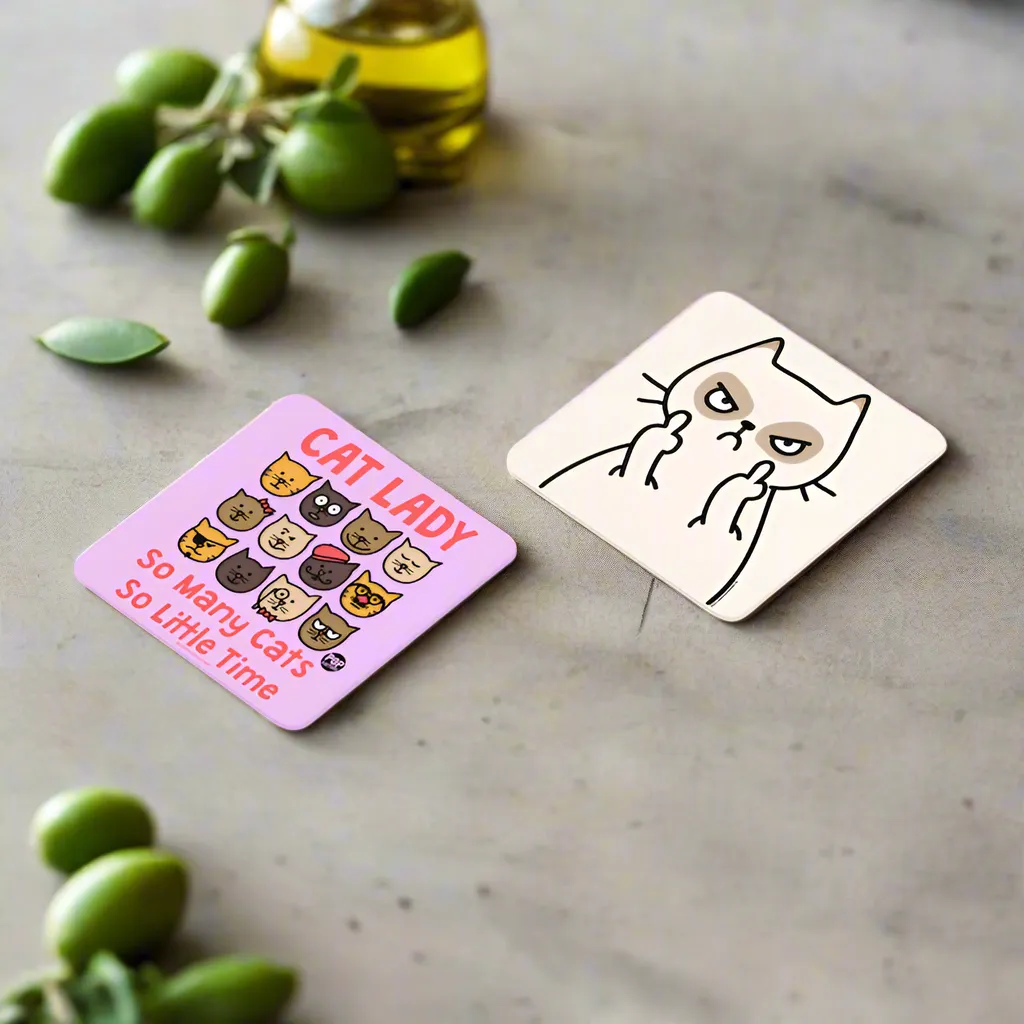 Novelty Funny Cat Coasters