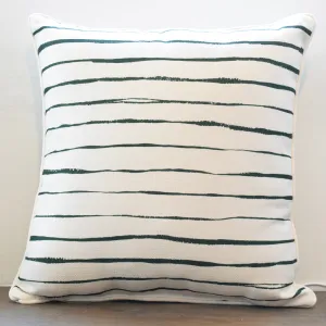 Oversized Green Stripe Square Pillow