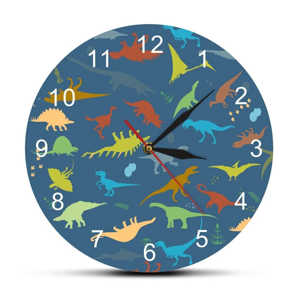 Personalized Dinosaur Wall Clock with Numbers