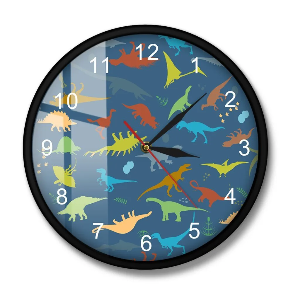 Personalized Dinosaur Wall Clock with Numbers