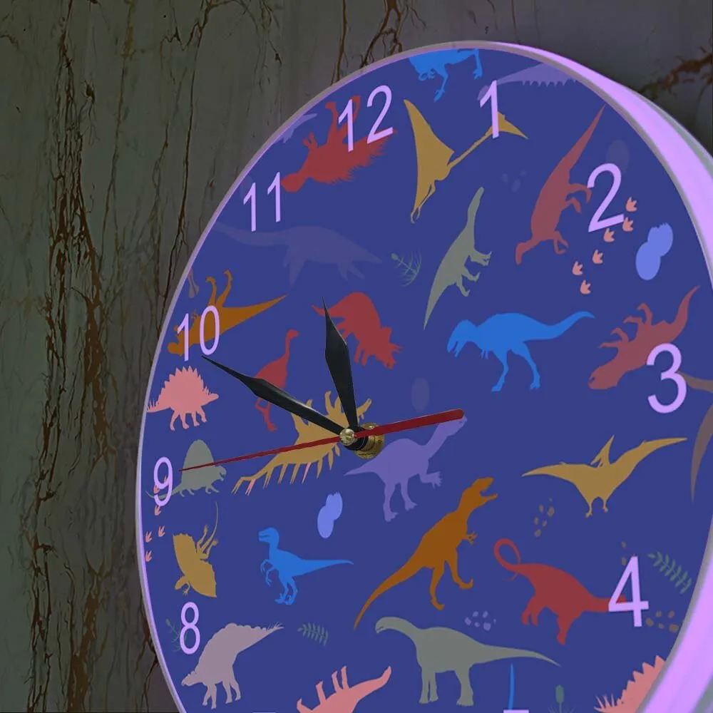 Personalized Dinosaur Wall Clock with Numbers