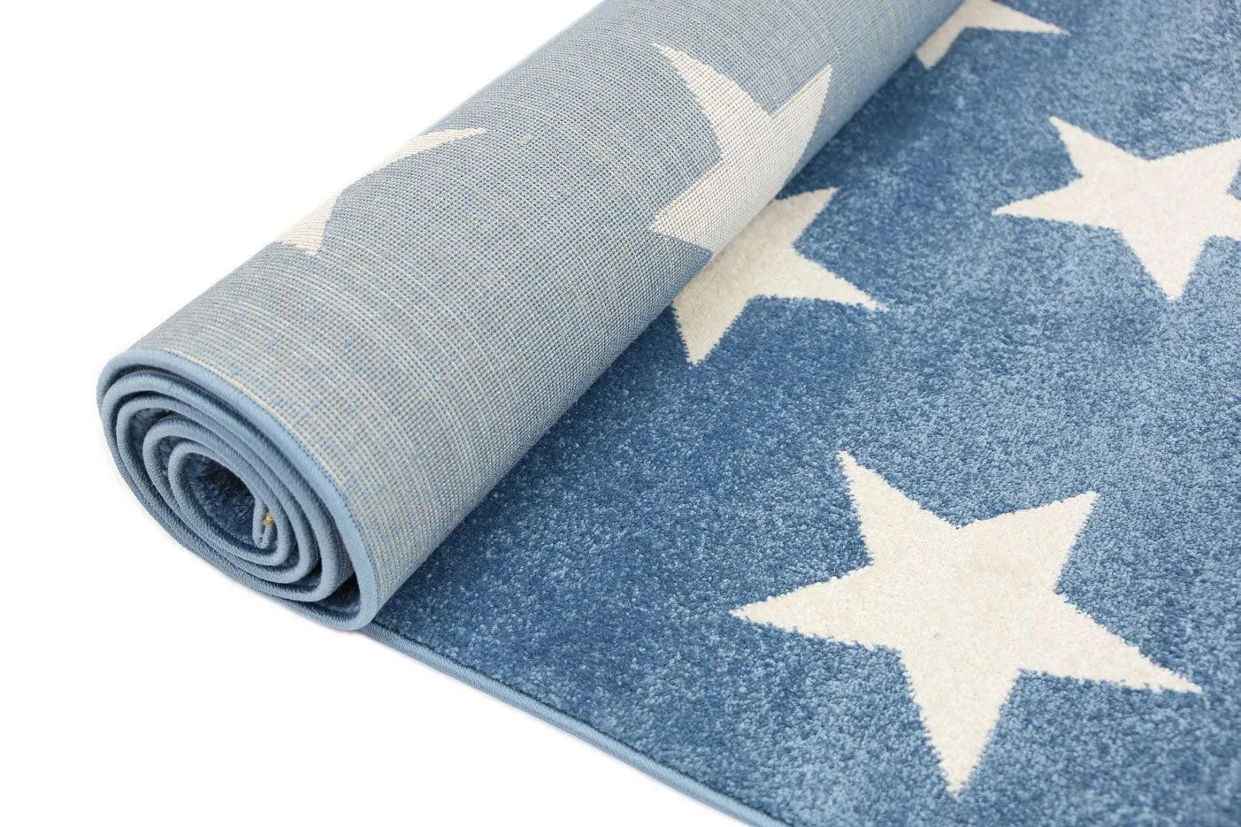 Piccolo  Blue and White Stars Kids Rug 120x170cm