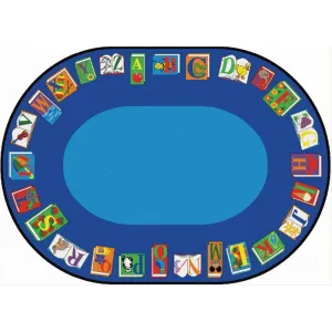 Reading by the Book Oval Rug