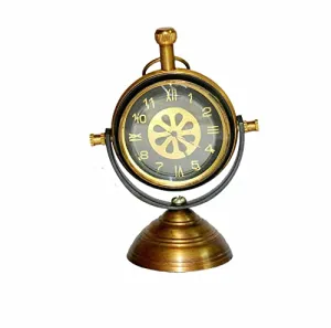 Royal Collection| Handmade Antique Watch & Clock Stand Vintage Maritime Brass Collectible Desktop Décor.