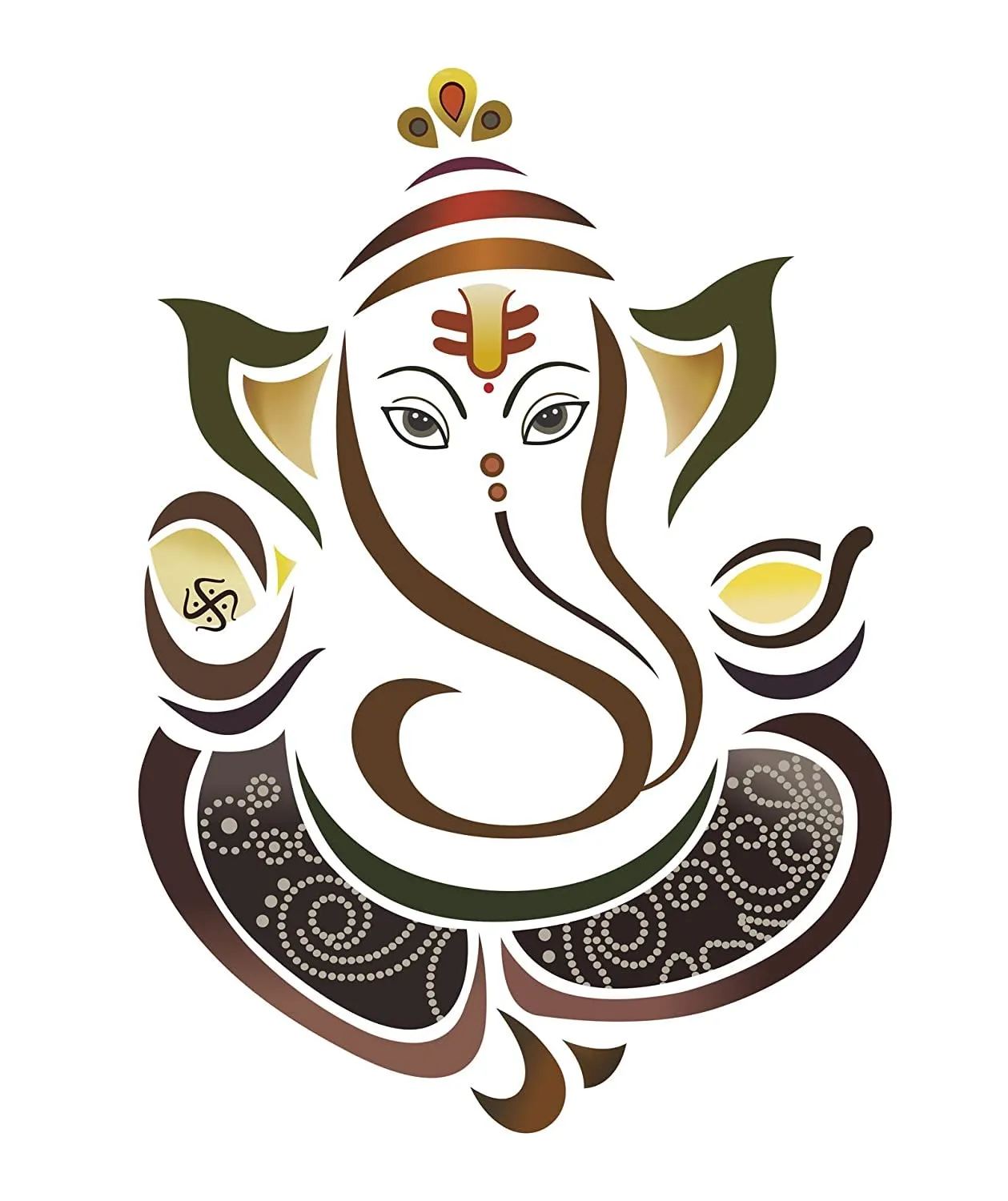 Royal Ganesh Self Adhesive VinylWaterproof Decorative Wall Stickers for Hall, Bedroom, Kitchen and Furniture