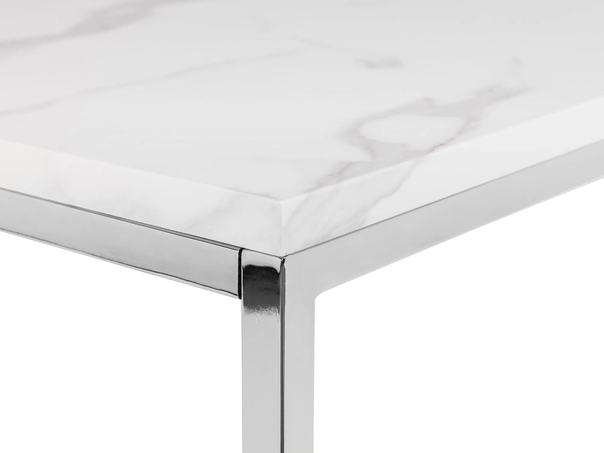 Scala White Marble Top Lamp Table