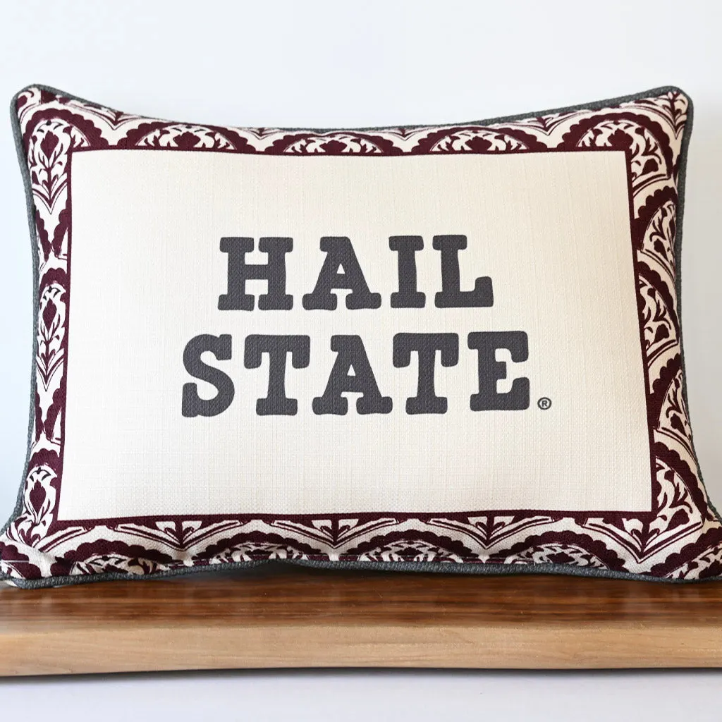 Scalloped Hail State Rectangle Pillow