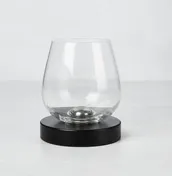 Silver Ball Wine Glass & Coaster