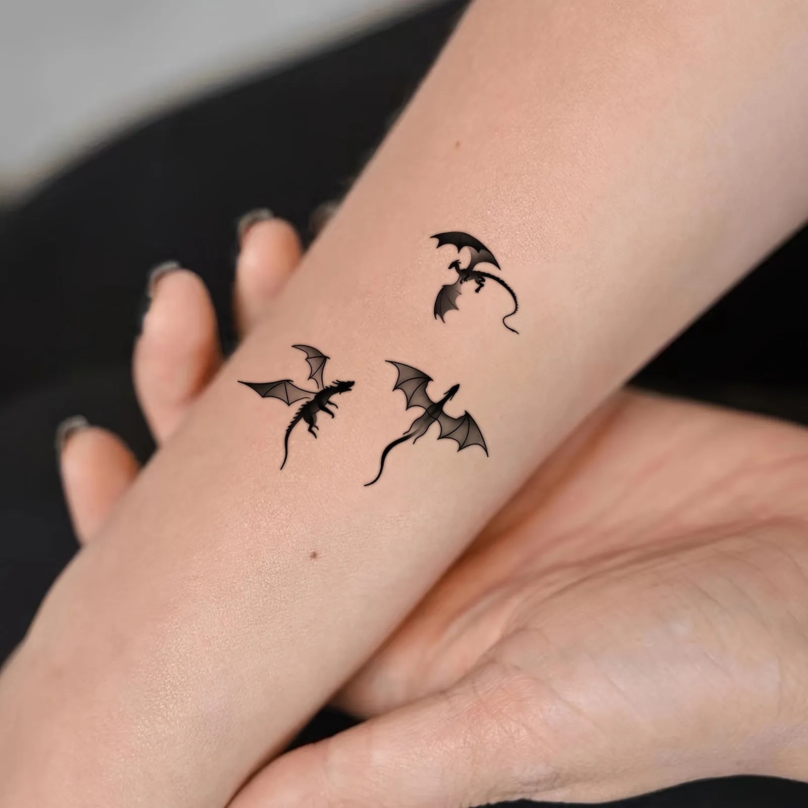 Small Flying Dragon Temporary Tattoo Stickers for Women