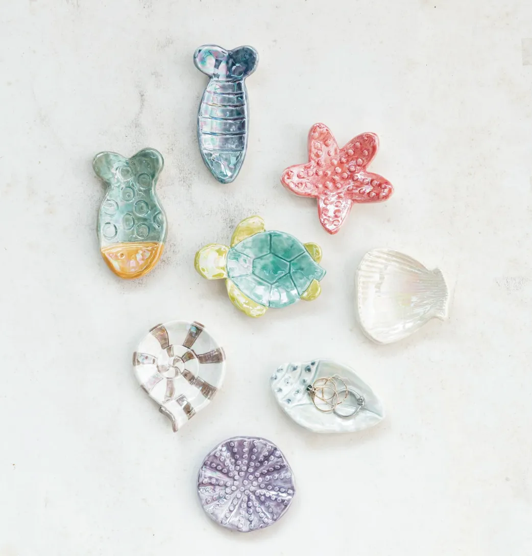 Stoneware Sea Life Shaped Dishes