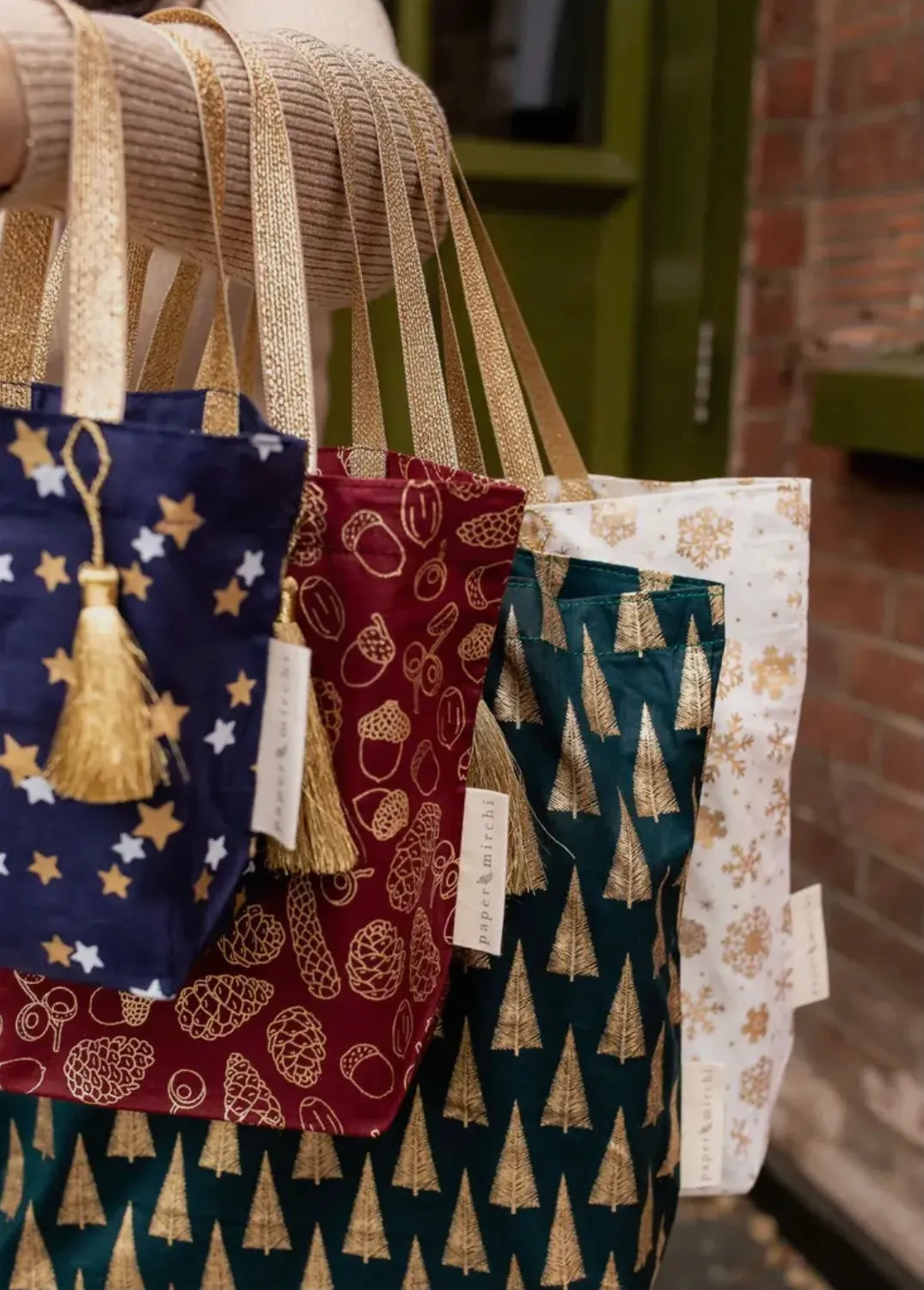 Sustainable Gift Wrap -Small Tote Bags