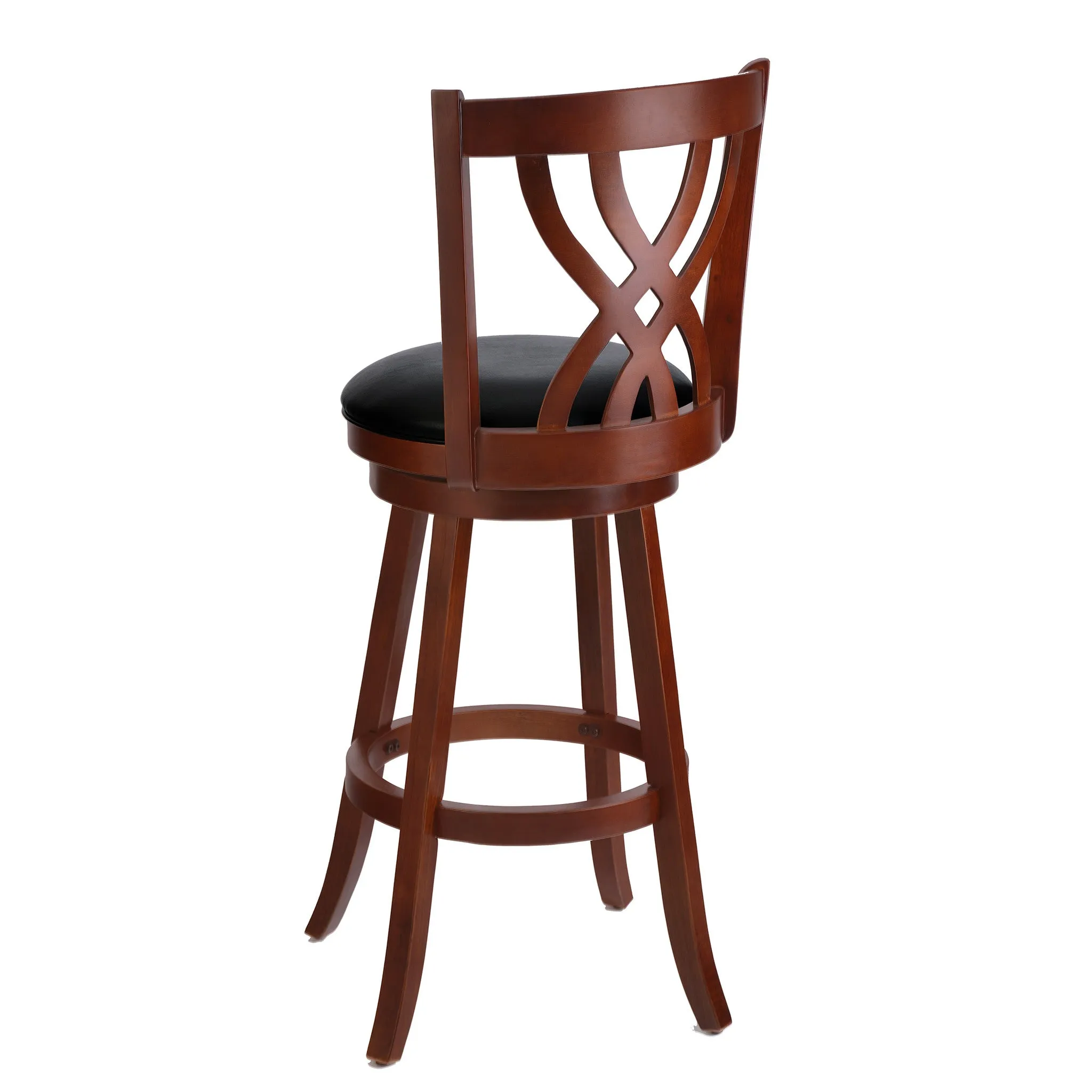 Techni Mobili Wood Bar stool w/Techniflex Padded Swivel Seat