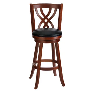 Techni Mobili Wood Bar stool w/Techniflex Padded Swivel Seat