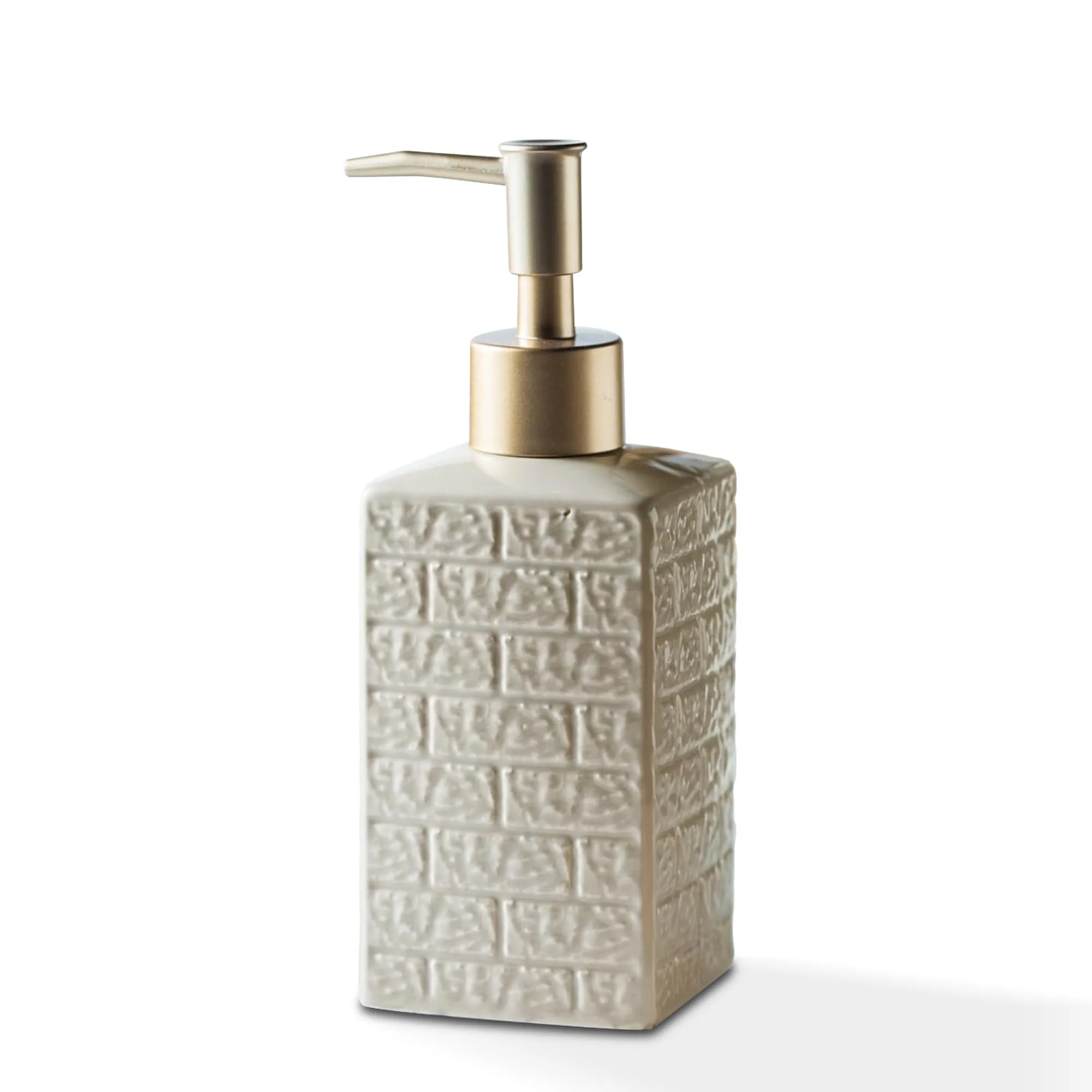 The Better Home 350ML Khaki Ceramic Soap Dispenser for Bathroom | Bathroom Accessories | Handwash Dispenser | Liquid Soap Dispenser for Kitchen | Handwash Bottle | Hand Wash Dispensers Pump