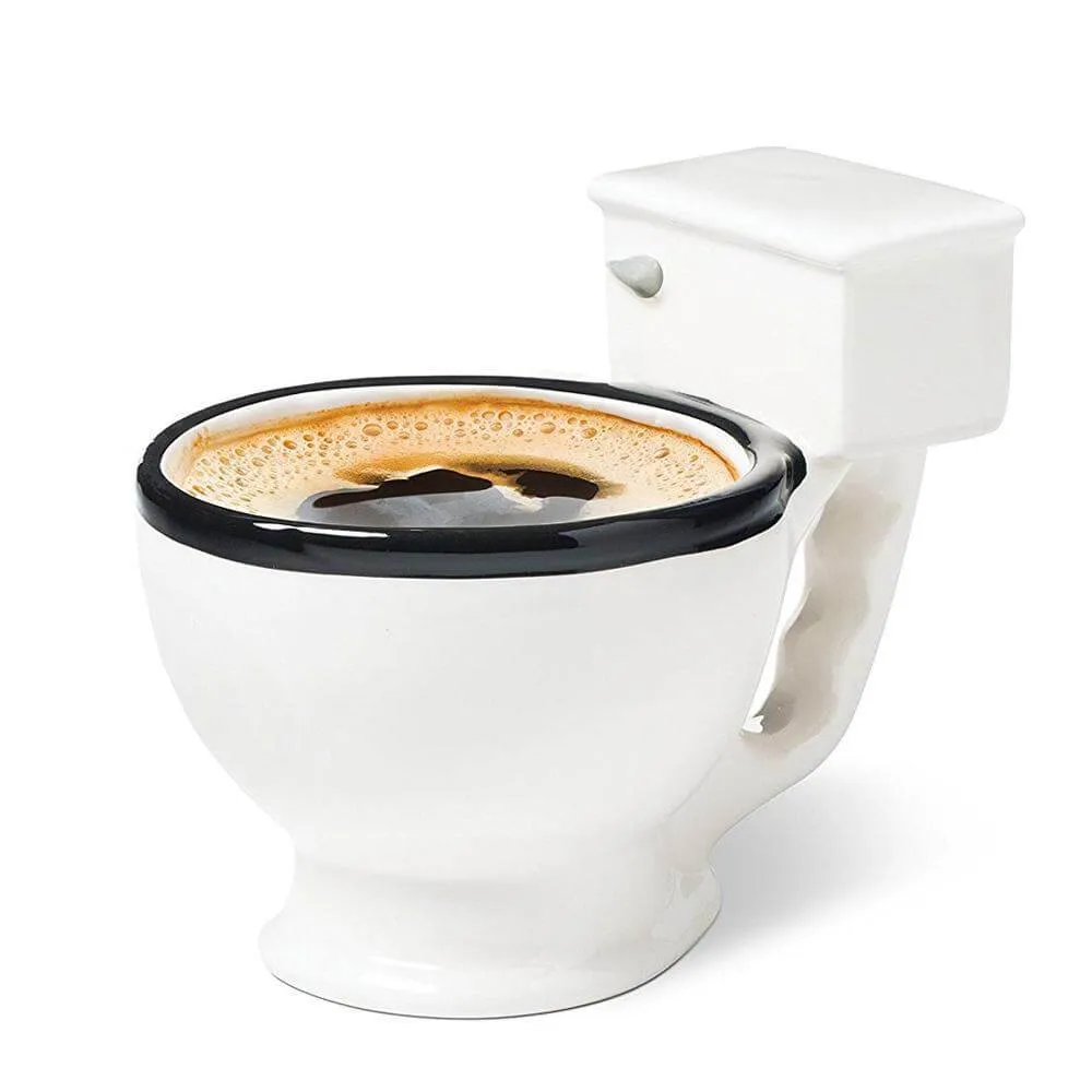 Toilet Ceramic Coffee Mugs with Handgrip